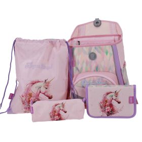 Iskolatáska szett 4 darabos Premium - Unikornis