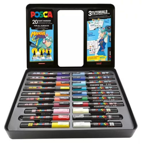 Dekormarker Uni Posca Manga Hero 20 darabos készlet 