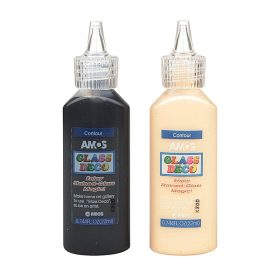 Amos kontúrfesték 22 ml - fekete, arany