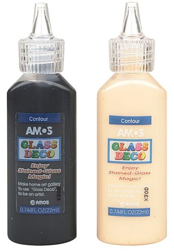 Amos kontúrfesték 22 ml - fekete, arany