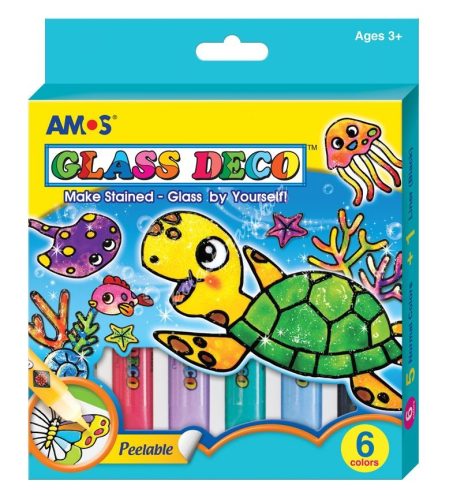 Amos 6-os üvegfesték szett 10 ml. 