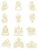R- Üvegfesték szett Amos 10 x 10,5 ml Princess + 12 sablon 