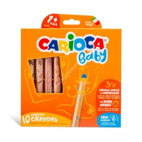 Carioca Baby zsírkréta 10 darabos + hegyező 42818