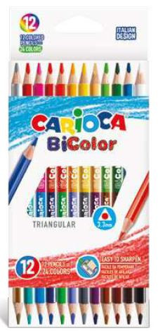 Carioca BiColor kétvégű színes ceruza (12db) - 42991