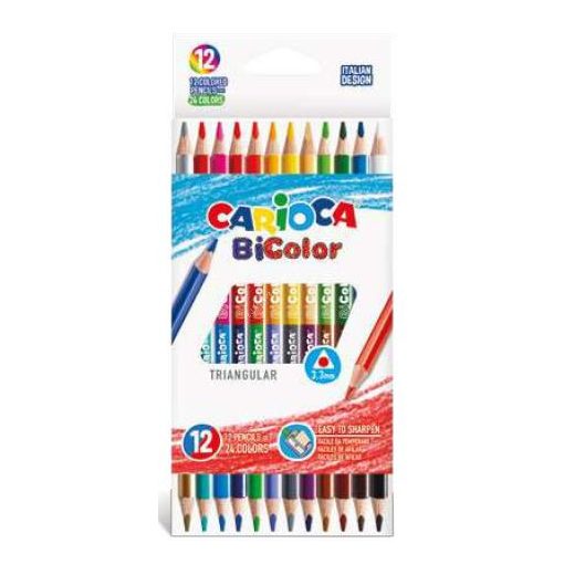 Carioca színes ceruza BiColor kétvégű 12 darabos 42991