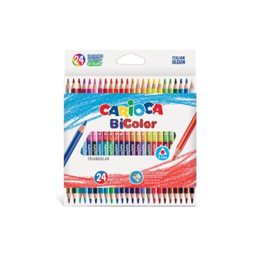 Carioca színes ceruza BiColor kétvégű 24 darabos 43031