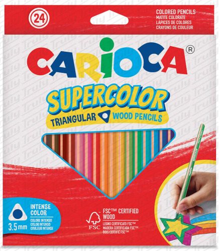 33- Színes ceruza Carioca 24 darabos Supercolor - 43441
