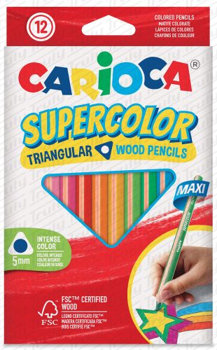 33- Színes ceruza Carioca 12 darabos Supercolor Maxi - 43451