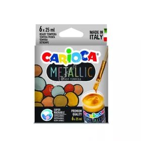 Carioca tempera 6 darabos 25 ml. Metál KO026