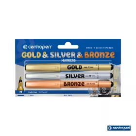 Centropen alkoholos filc - metál - 3 darabos vékony - 2670