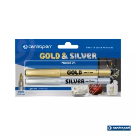 Centropen alkoholos filctoll 2 darabos arany,ezüst - 2690-2