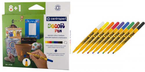 Centropen Dekor filctoll készlet (8db)+1  2738