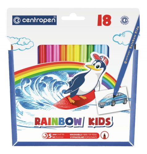Centropen Rainbow Kids filctoll készlet (18db) - 7550/18