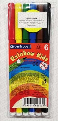 Centropen filctoll készlet műanyag bliszteren (6db) - 7550