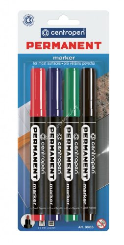 Centropen alkoholos filctoll 4 darabos szett csúcsos 8566/4