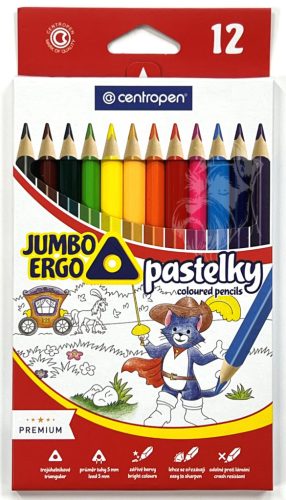 Színes ceruza Centropen 12 darabos JUMBO - 9522-12