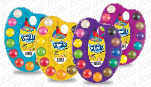 Colorino vízfesték 12 darabos palettán + ecsettel 15660