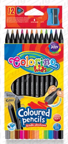 Colorino Fekete Fa színes háromszögletű ceruza (12db) - 55796