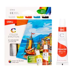 14- Tempera tubusos Deli Color Emotion 5 x 12 ml. - DEC11-5