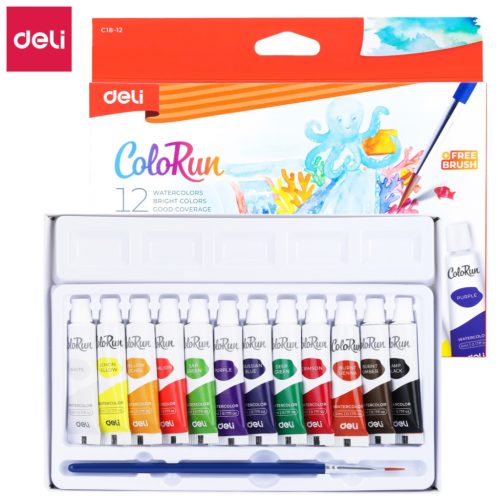 Tempera Deli tubusos Color Run 12x5 ml - DEC18-12