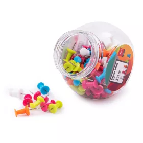 Deli push pin színes tégelyes, 100 darabos 0054
