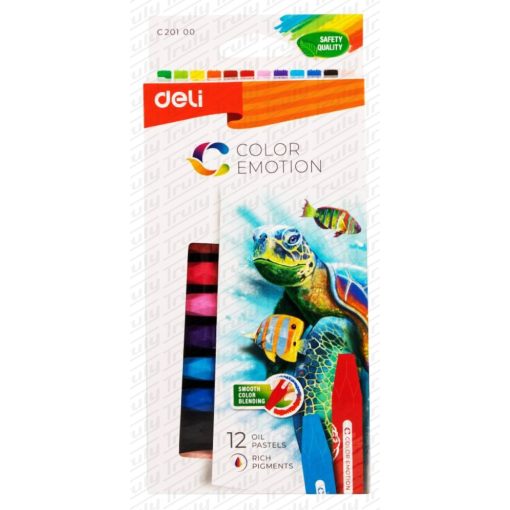 Deli 12-es hatszögletű olajpasztell Color Emotion 20100