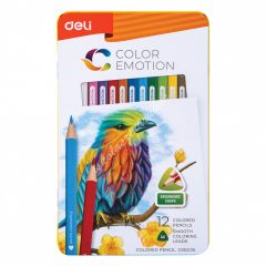   Deli színes ceruza 12-es háromszögletű, fémdobozos Color Emotion C00205