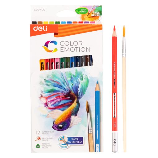 Deli akvarell színes ceruza 12-es Color Emotion C00700