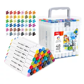 14- Sketch marker Deli kétvégű 48 darabos - 70803-48