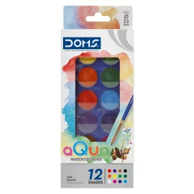 28- Vízfesték Doms 12 darabos + ecset - 80550