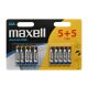 13- Elem mikro Maxell LR3 AAA - 5+5 darabos