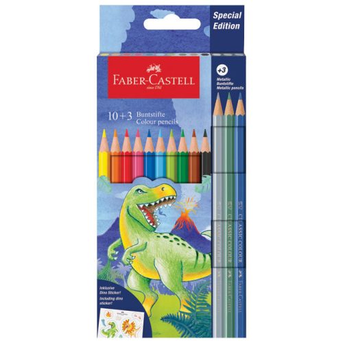 Színes ceruza Faber-Castell 10+3 darabos Unicorn/Dinosaur
