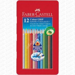 Faber-Castell színes ceruza Grip 12 db-os fém dobozban