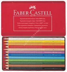 Faber-Castell Grip színes ceruza fém dobozban (12db)