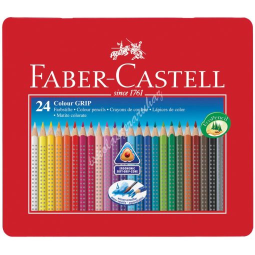 Faber-Castell színes ceruza Grip 24 db-os fém dobozban