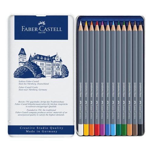 Faber-Castell Gold Faber Aqua akvarell ceruza 12db fémdoboz (114612)