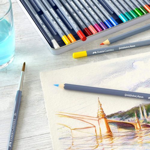 Faber-Castell Gold Faber Aqua akvarell ceruza 12db fémdoboz (114612)