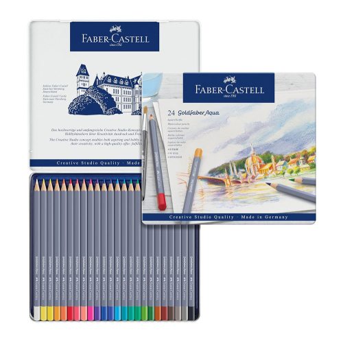 Faber-Castell Gold Faber Aqua akvarell ceruza 24db fémdoboz (114624)