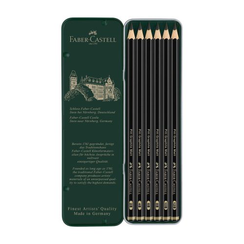 Faber-Castell Pitt Matt grafitceruza 6db fémdoboz (115207)