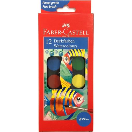Faber-Castell vízfesték 12 színű kisgombos