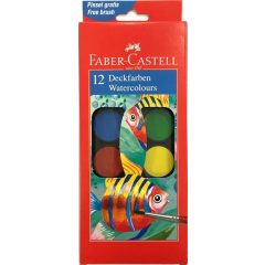 Faber-Castell vízfesték 12 színű nagygombos