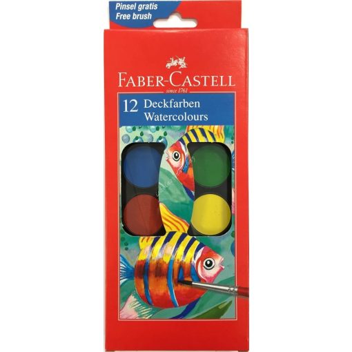 Faber-Castell vízfesték 12 színű nagygombos