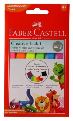 18- Gyurmaragasztó Faber-Castell színes Tack-It 50gr.