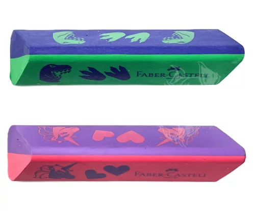 Radír Faber-Castell háromszög Unicorn/Dinosaur