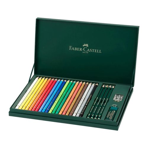 Faber-Castell Polychromos színes ceruza 20db + kiegészítők (210051)