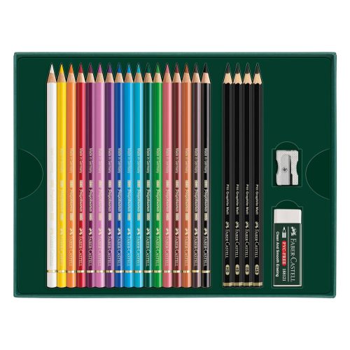 Faber-Castell Polychromos színes ceruza 17db + kiegészítők (210052)