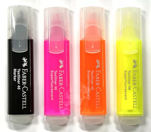 Szövegkiemelő Faber-Castell 4 darabos Glassy NEON - 254693