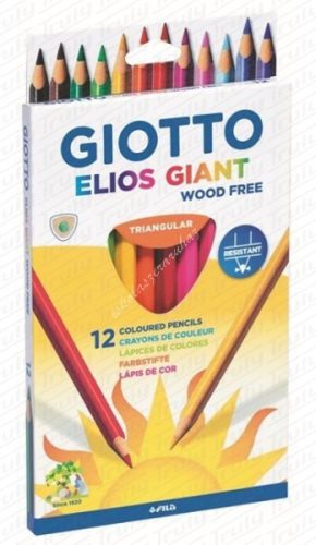 Giotto Elios Giant famentes színes háromszögletű ceruza (12db)
