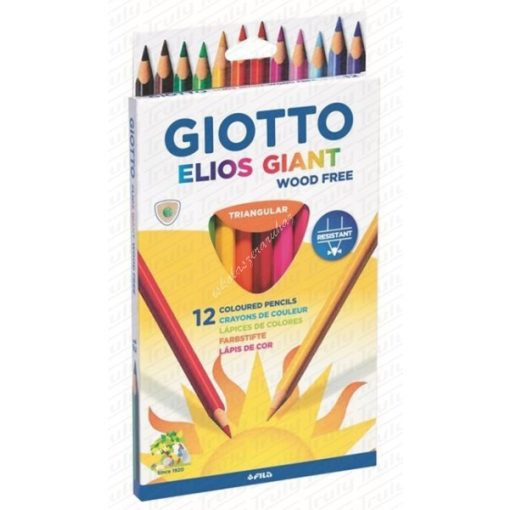 Giotto Elios Giant famentes háromszögletű színes ceruza 12-es