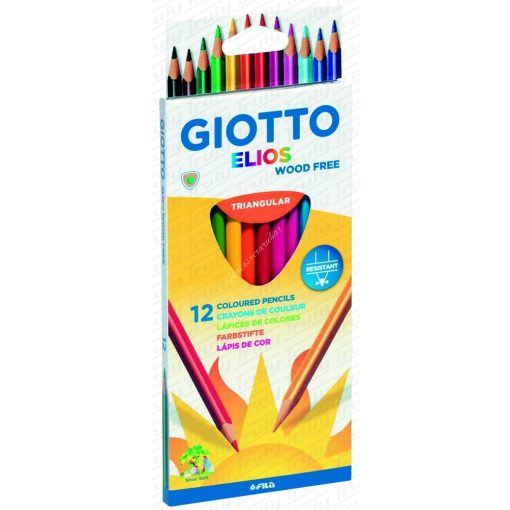 Giotto Elios famentes háromszögletű színes ceruza 12-es